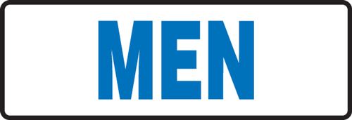 Restroom Sign: Men 4" x 12" Plastic 1/Each - MRST561VP