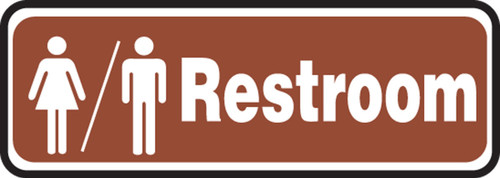 Restroom Sign: Unisex Restroom 3" x 10" Dura-Plastic 1/Each - MRST562XT