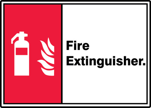 ANSI ISO Safety Signs: Fire Extinguisher 10" x 14" Adhesive Vinyl 1/Each - MRXG507VS