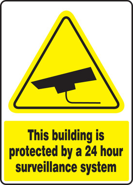 Safety Sign: This Building Is Protected By A 24 Hour Surveillance System 18" x 12" Accu-Shield 1/Each - MSEC514XP