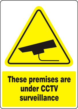 Safety Sign: These Premises Are Under CCTV Surveillance 18" x 12" Plastic 1/Each - MSEC523VP