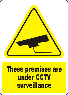 Safety Sign: These Premises Are Under CCTV Surveillance 18" x 12" Dura-Plastic 1/Each - MSEC523XT