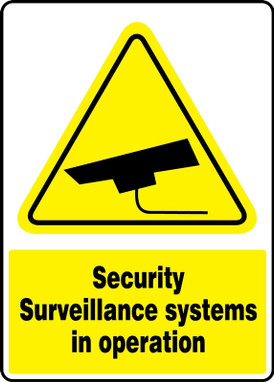 Safety Sign: Security Surveillance Systems In Operation 14" x 10" Dura-Plastic 1/Each - MSEC564XT