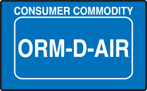 ORM-D-AIR Shipping Labels: Consumer Commodity 1 1/2" x 2 1/2" Adhesive Coated Paper 500/Roll - MSL225