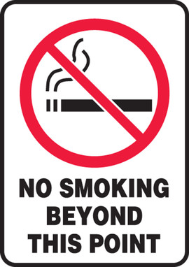 Smoking Control Sign 10" x 7" Dura-Plastic 1/Each - MSMG514XT