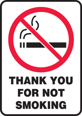 Smoking Control Sign 10" x 7" Plastic 1/Each - MSMG519VP