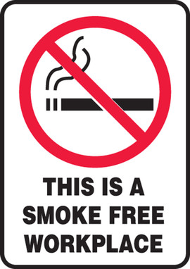 Smoking Control Sign 10" x 7" Plastic 1/Each - MSMG521VP