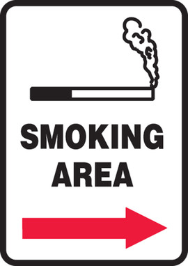 Safety Sign: Smoking Area 10" x 7" Aluma-Lite 1/Each - MSMG527XL
