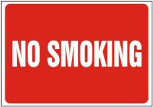 Safety Sign: No Smoking 7" x 10" Plastic 1/Each - MSMK400VP