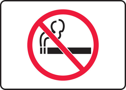 Safety Sign: No Smoking 7" x 10" Adhesive Dura-Vinyl - MSMK417XV