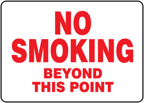 Safety Sign: No Smoking Beyond This Point 7" x 10" Accu-Shield 1/Each - MSMK502XP