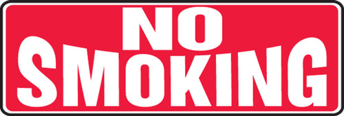 Safety Sign: No Smoking 4" x 12" Adhesive Vinyl - MSMK530VS