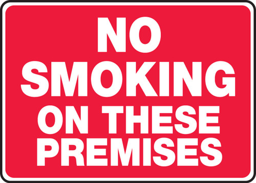 Smoking Control Sign 10" x 14" Plastic 1/Each - MSMK552VP