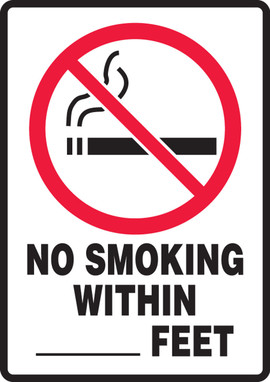 Smoking Control Sign 10" x 7" Aluminum 1/Each - MSMK937VA