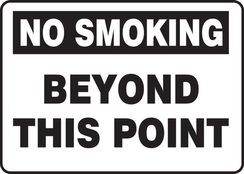 Safety Sign: No Smoking Beyond This Point 7" x 10" Aluminum 1/Each - MSMK943VA