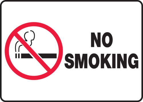 Safety Sign: No Smoking English 10" x 14" Accu-Shield 1/Each - MSMK948XP