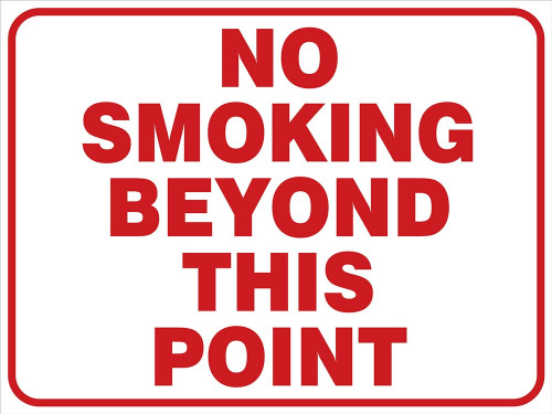 Smoking Control Sign 18" x 24" Dura-Plastic 1/Each - MSMK966XT