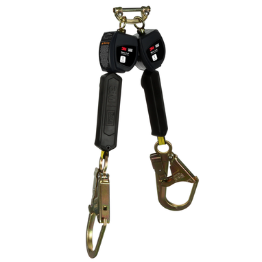 3M DBI-SALA 6 ft. Class 1 Nano-Lok Twin-Leg Self Retracting Lifeline - Web Steel Rebar Hook - 3100551