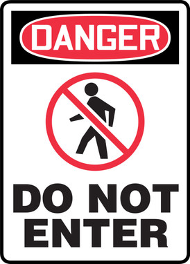 OSHA Danger Safety Sign: Do Not Enter 10" x 7" Dura-Fiberglass 1/Each - MTDX016XF