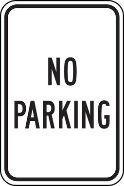 Safety Sign: No Parking 18" x 12" Plastic 1/Each - MVHR414VP