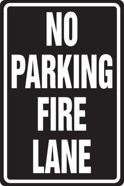 Parking Sign: No Parking - Fire Lane 18" x 12" Aluma-Lite 1/Each - MVHR415XL