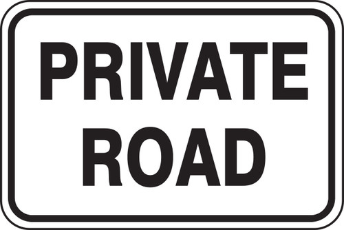 Roadway Sign: Private Road 12" x 18" Plastic 1/Each - MVHR440VP