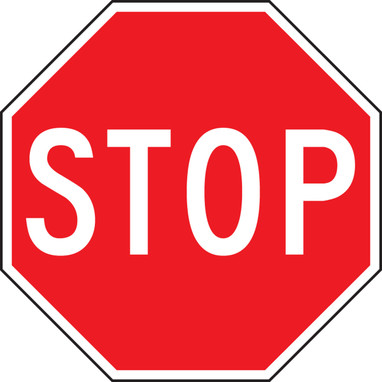 Safety Sign: Stop 18" Octagon Dura-Plastic 1/Each - MVHR473XT