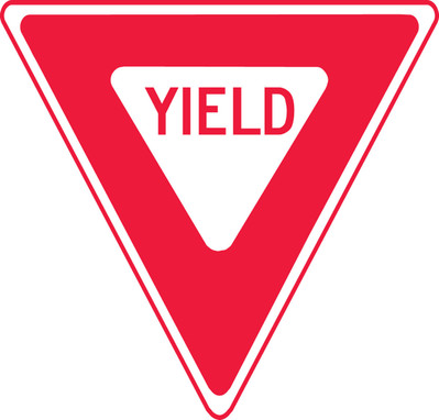 Traffic Safety Sign: Yield 12" x 12" Adhesive Dura-Vinyl - MVHR476XV