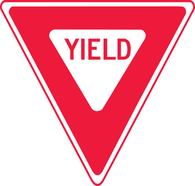 Traffic Safety Sign: Yield 18" x 18" Adhesive Dura-Vinyl - MVHR479XV