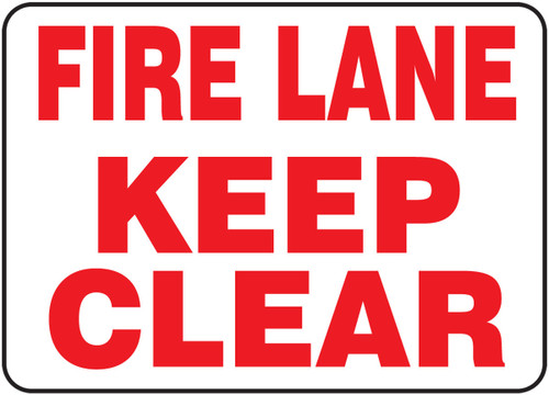 Fire Lane Safety Sign: Keep Clear 7" x 10" Accu-Shield 1/Each - MVHR500XP