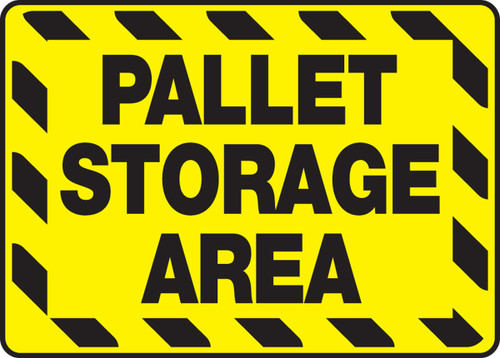 Safety Sign: Pallet Storage Area 10" x 14" Aluminum 1/Each - MVHR533VA