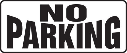 Traffic Sign: No Parking 7" x 17" Aluminum 1/Each - MVHR543VA