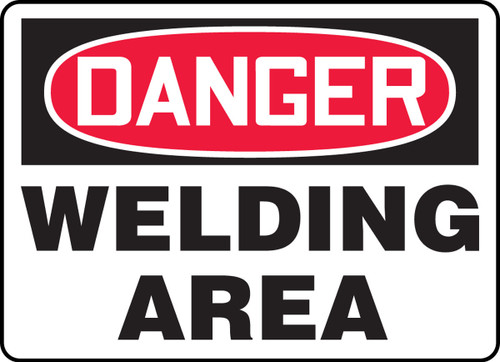 OSHA Danger Safety Sign: Welding Area English 7" x 10" Dura-Plastic 1/Each - MWLD009XT