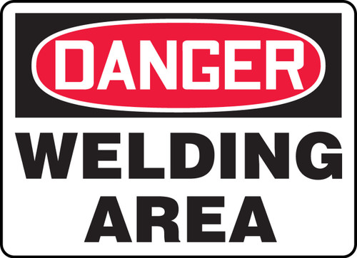 OSHA Danger Safety Sign: Welding Area English 14" x 20" Adhesive Vinyl 1/Each - MWLD011VS