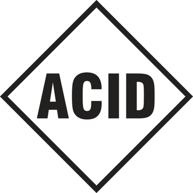NFPA Individual Hazard Panel: Acid Hazard: Oxidizer Adhesive Vinyl 1/Each - NAP140OXY