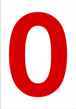 Really Big Character Signs Letter E Red/White Single-Face 14" x 10" 1/Each - NCC106ERDWT