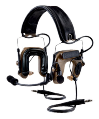 3M PELTOR ComTac IV Hybrid Communication Headset, Dual Comm, Flexi Boom Mic, MT16H044FB-19 CY Coyote Brown 1 EA/Case