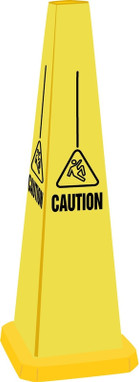 Quad-Warning Safety Cones 25" h - PFC261