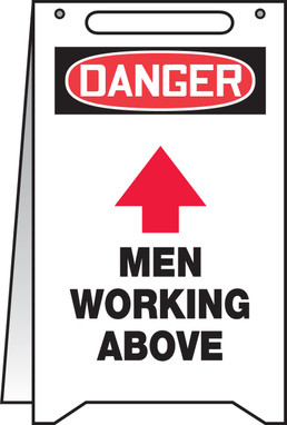 OSHA Danger Fold-Ups: Men Working Above 20" X 12" - PFR606