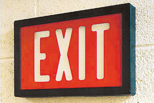 Safety Sign: Exit (Self-Luminous - Plastic Frame) Life Span: 10 Years 1/Each - PLS110