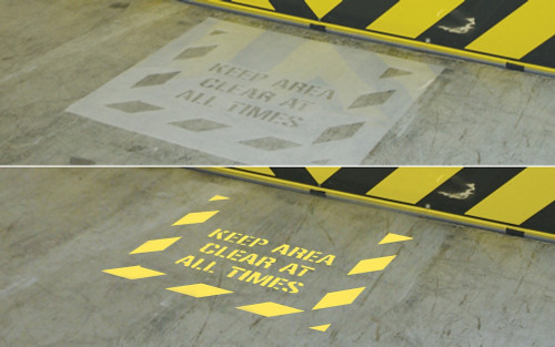 KEEP AREA CLEAR' STENCIL 44" X 40" 1/Each - PMS306