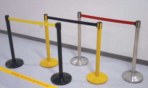 Blockade Retractable Belt Tape Barriers - PRB842RD