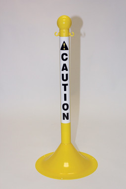 Stanchion Posts With Message Labels - PRC634BKWTB