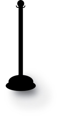 Plastic Stanchion Posts: Heavy-Duty Stanchion Posts Black Heavy-Duty Stanchion Post 41" H 6/Box - PRC752BK