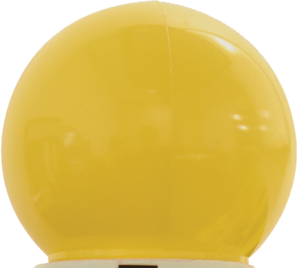 Accessories For Stanchion Posts: Replacement Ball Top Yellow Heavy-Duty Stanchion Post 1/Case - PRC943YL