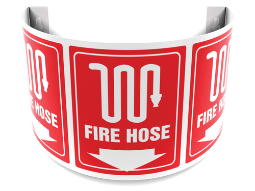 180D Projection Safety Sign: Fire Hose Panel Size: 12" 1/Each - PSJ337