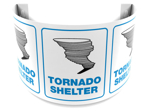 180D Projection Sign: Tornado Shelter Panel Size: 12" 1/Each - PSJ366