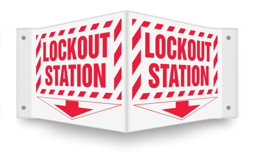 3D Projection Sign: Lockout Station 3D (6" x 5" Panel) 1/Each - PSP313