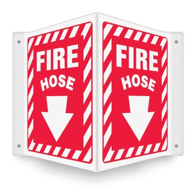 Projection Sign: Fire Hose (Arrow) 90D 12" x 9" Panel 1/Each - PSP408