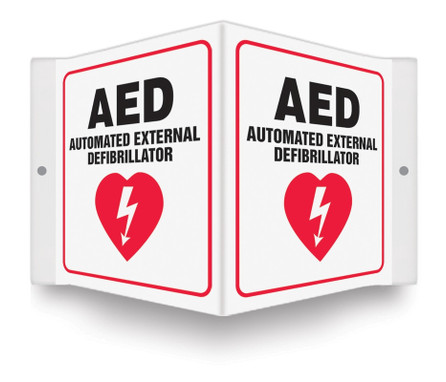 Projection Sign: AED - Automated External Defibrillator - PSP610